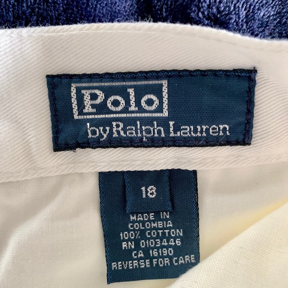 POLO RALPH LAUREN BOY’S WHITE CHINOS - Picture 5 of 7